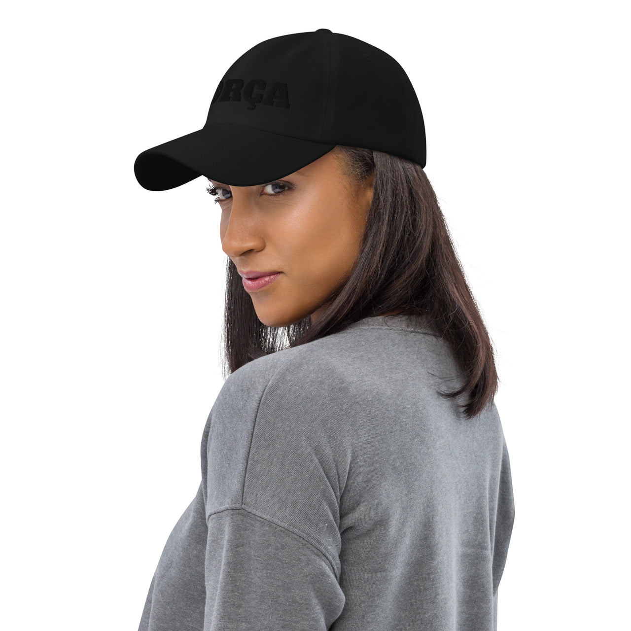 Força Black Stealth Unisex Hat - Flat Embroidered Print - Dad Hat Style