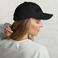 Thumbnail for Força Black Stealth Unisex Hat - Flat Embroidered Print - Dad Hat Style