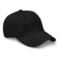 Thumbnail for Força Black Stealth Unisex Hat - Flat Embroidered Print - Dad Hat Style