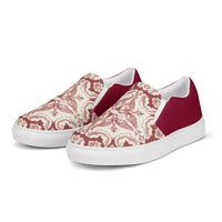 Thumbnail for NEW! Women's Slip-On Canvas Shoes - Portuguese Alfama Esquina Tile in Red